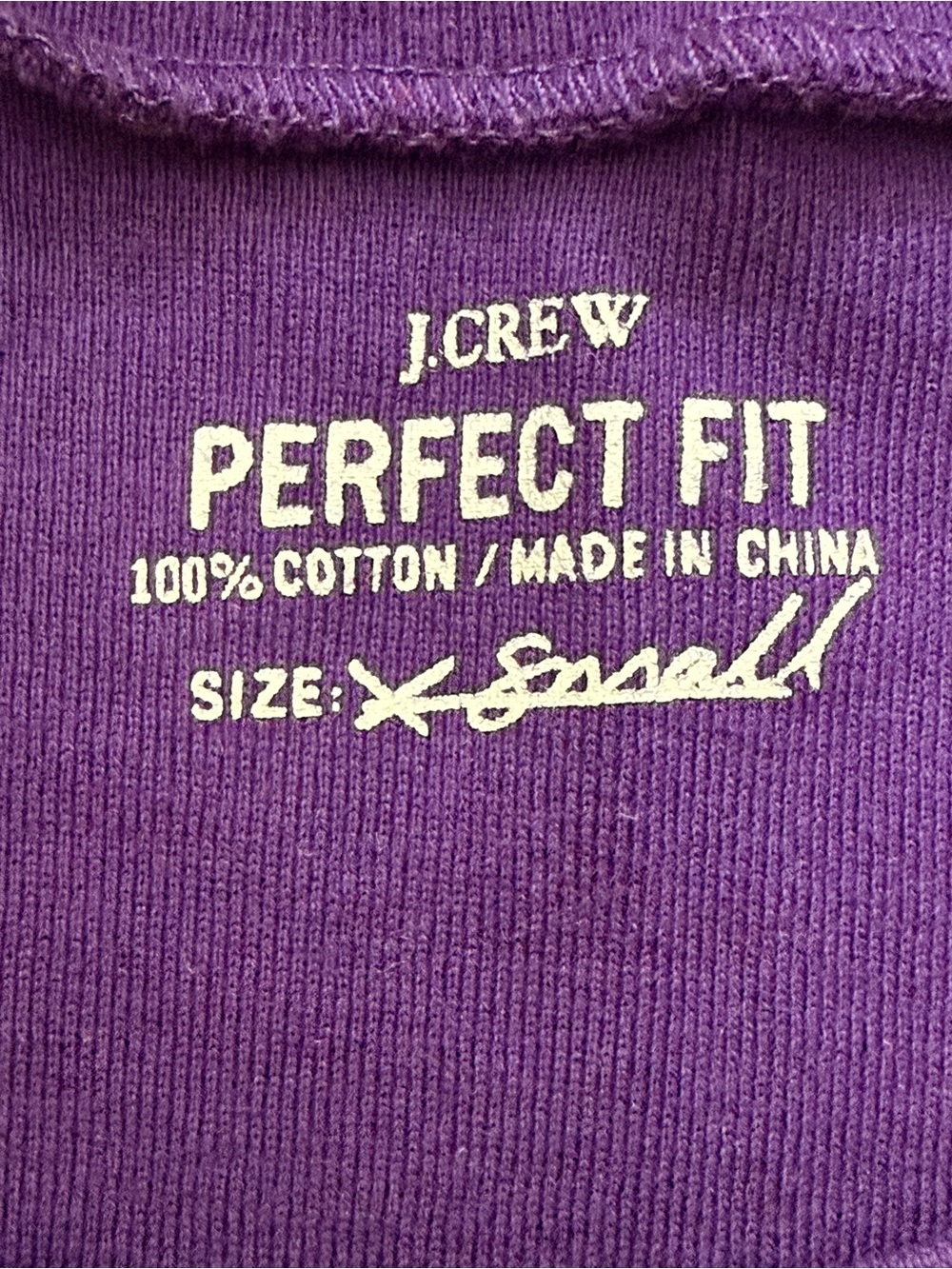 J. Crew Perfect Fit Purple Short Sleeve Crewneck Tee - Picture 3 of 6